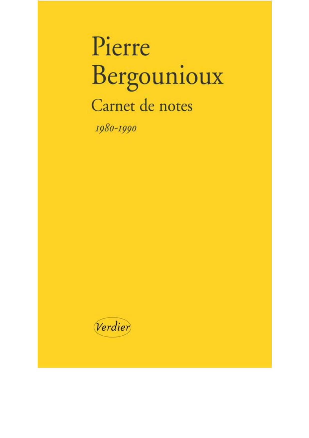 Carnet de notes 1980 - 1990: Journal 1