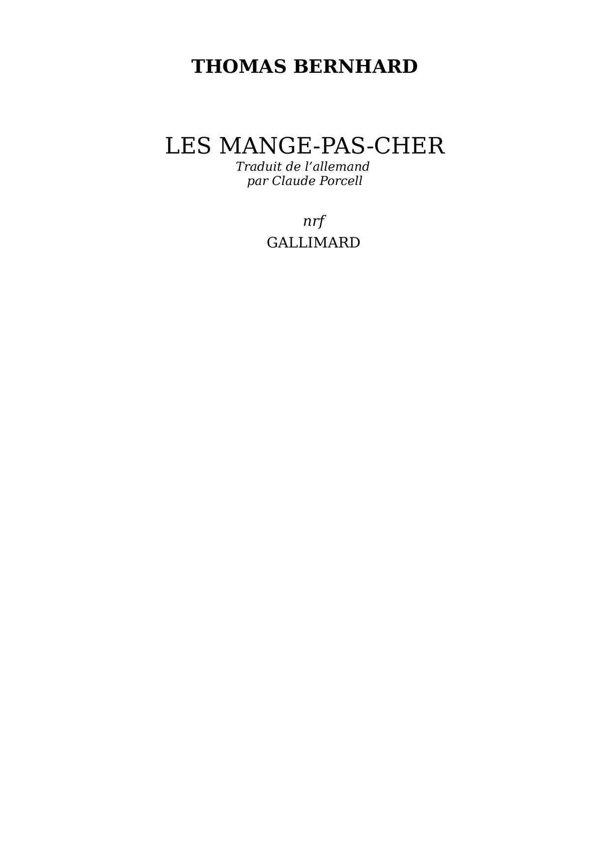 Les Mange-pas-cher