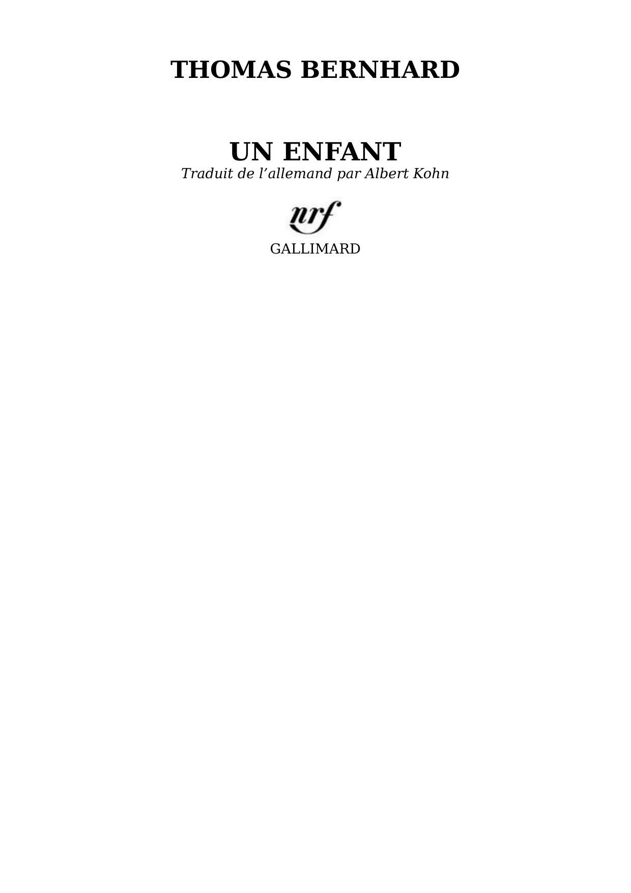 Un enfant