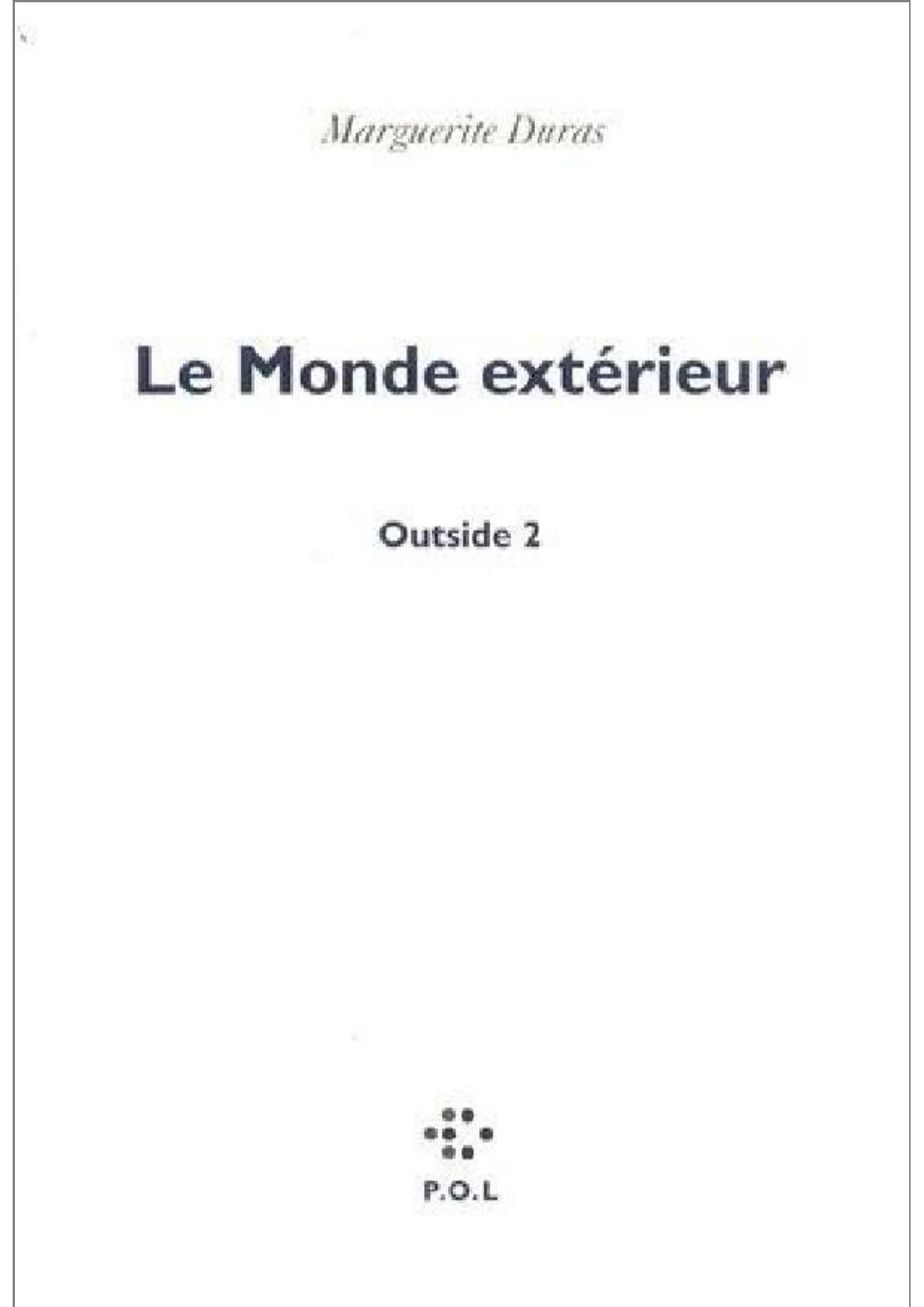 Monde extérieur - Outside 2