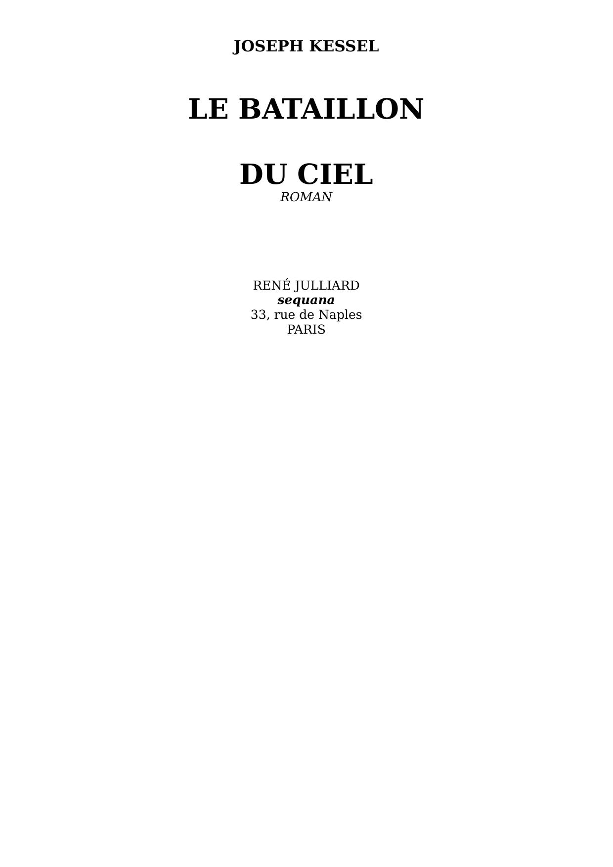Le Bataillon du ciel