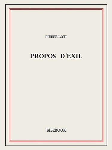 Propos d’exil