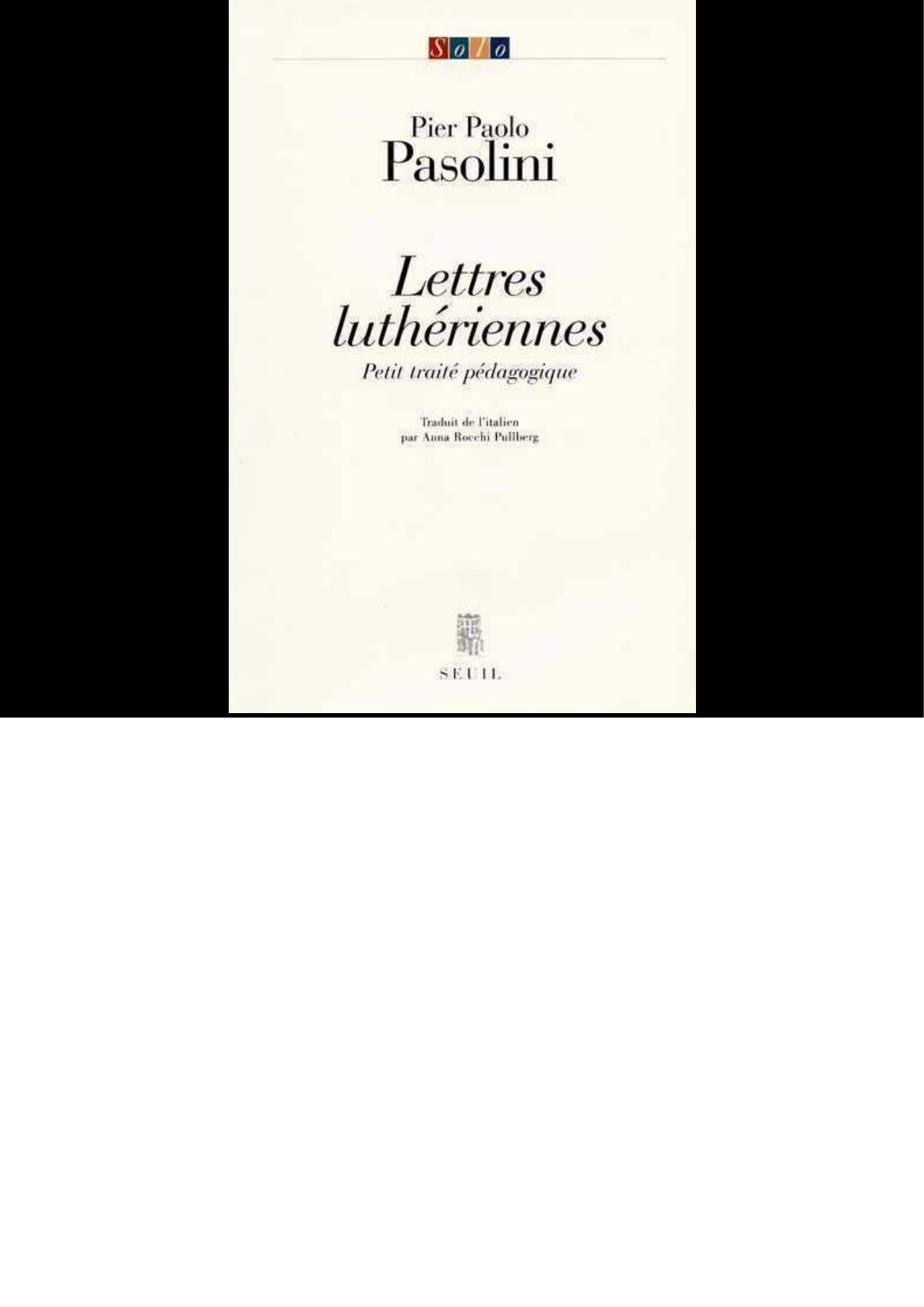 Lettres Luthériennes