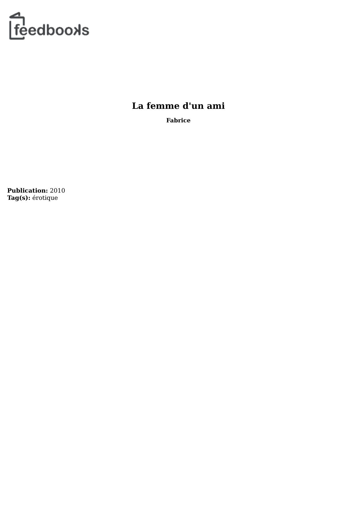 La femme d'un ami