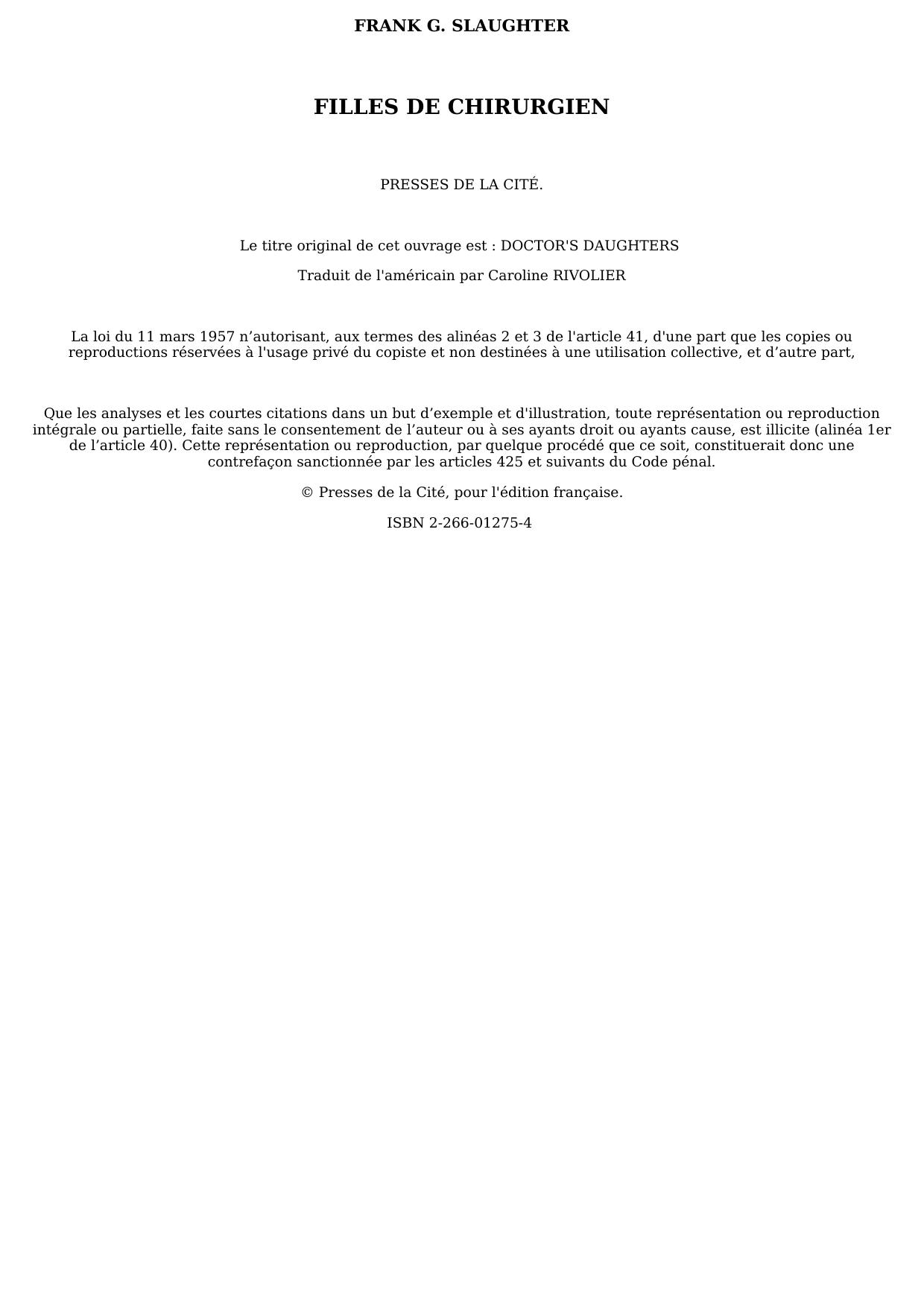 Filles de chirurgien