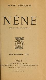 Nêne: prix Goncourt 1920