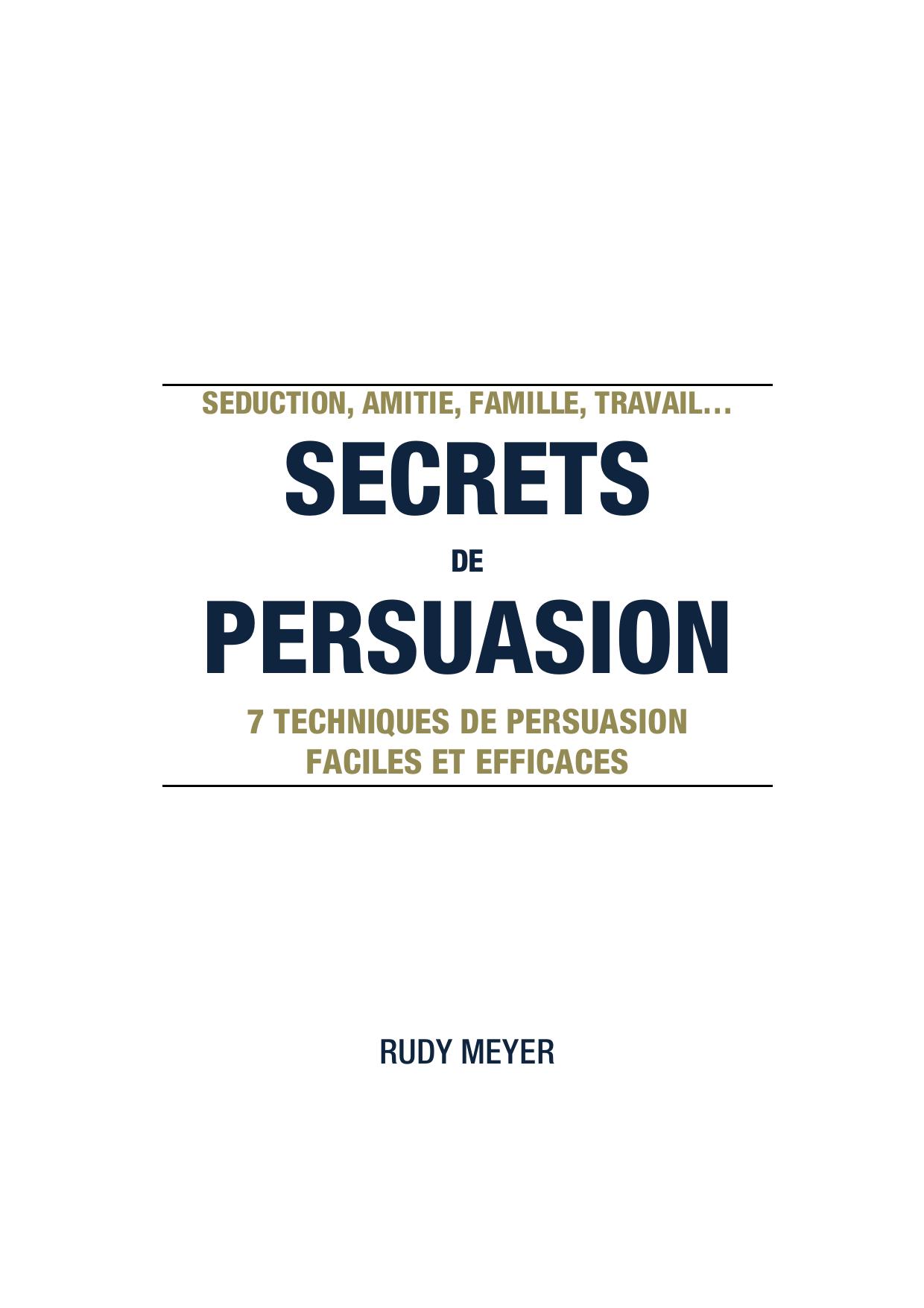 Secrets de Persuasion