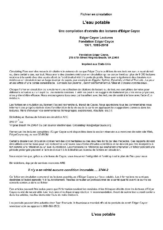 Eau Potable 21986
