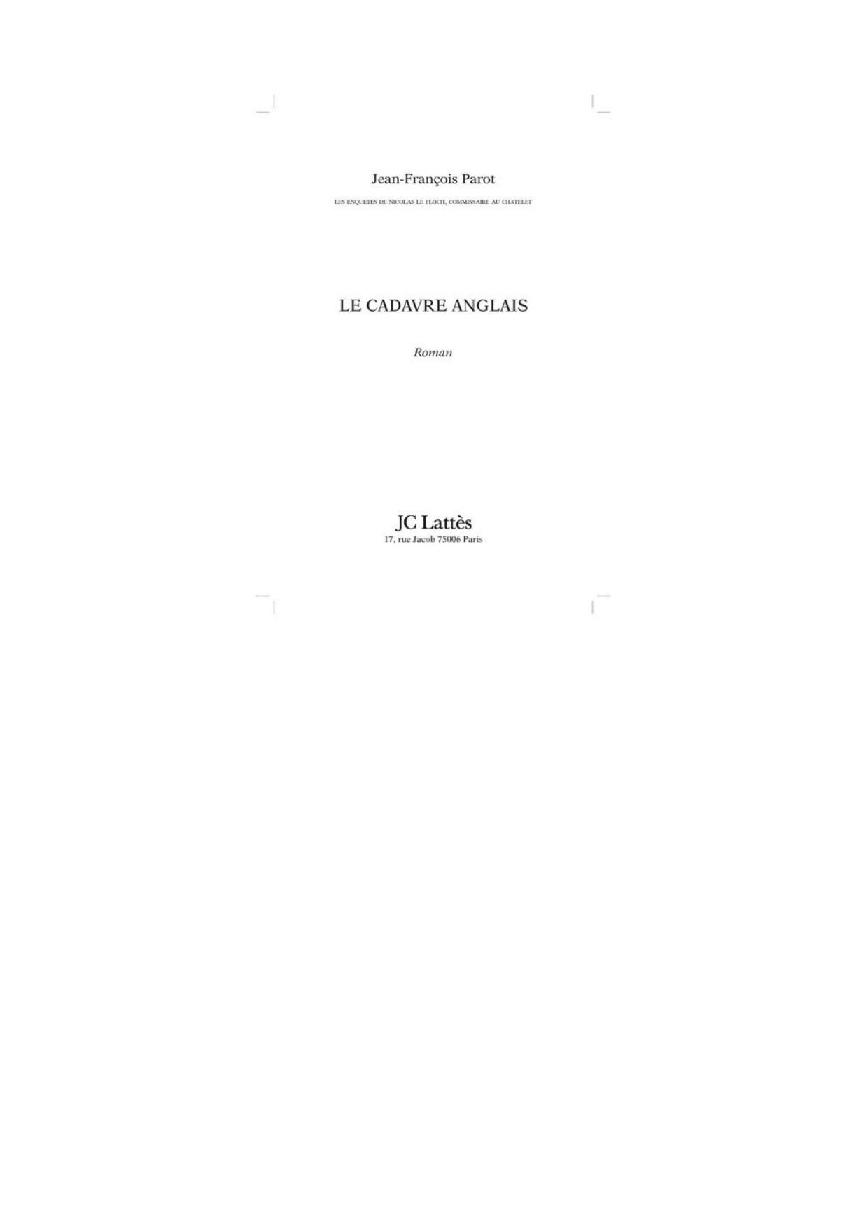 Le cadavre anglais