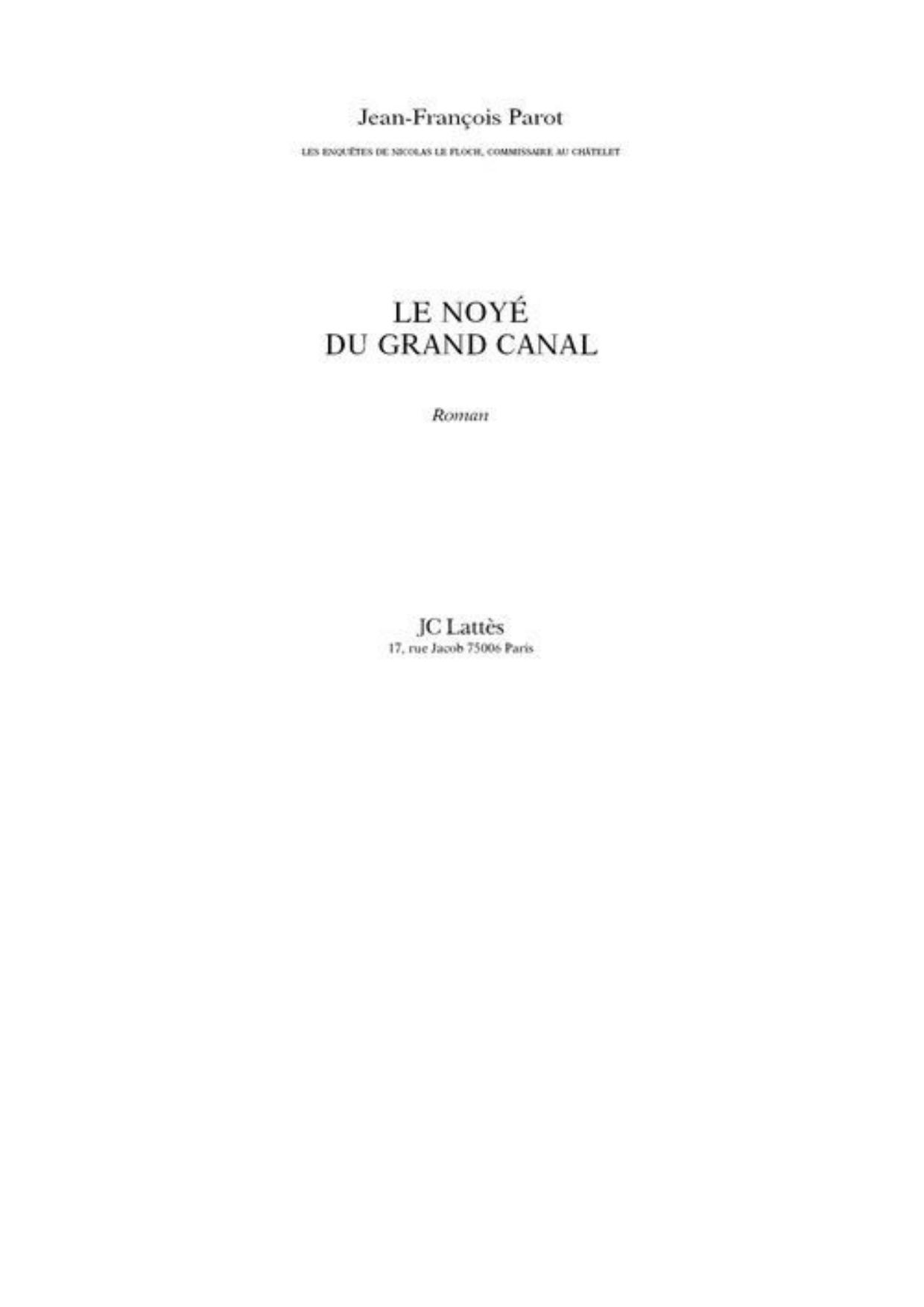 Le noyé du grand canal