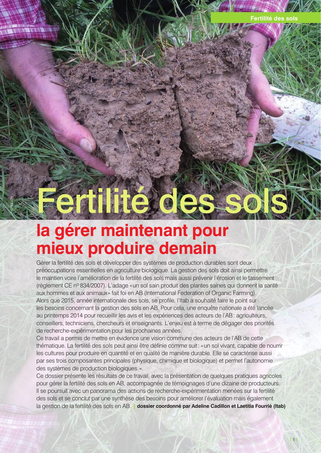Fertilite des sols