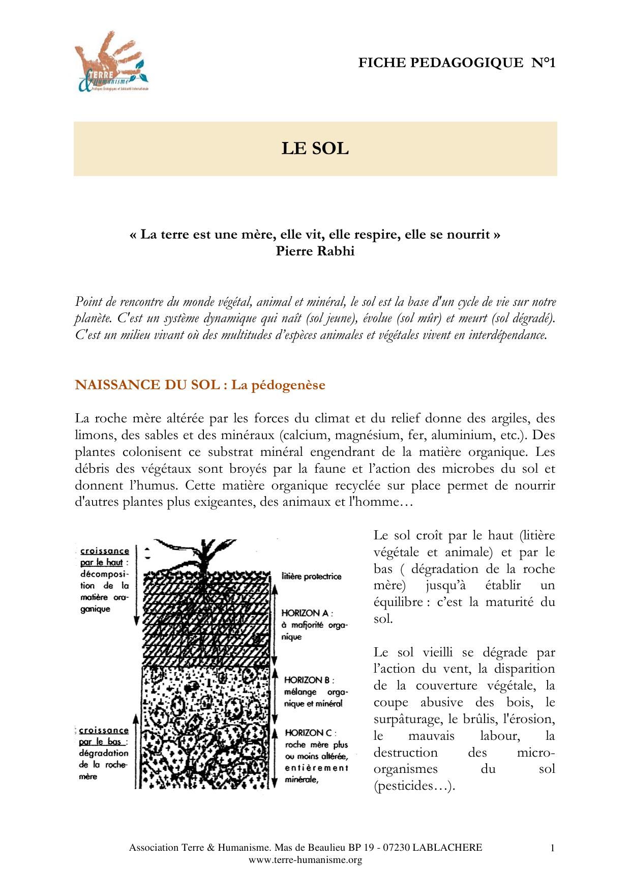Fiches pedagogiques jardinage