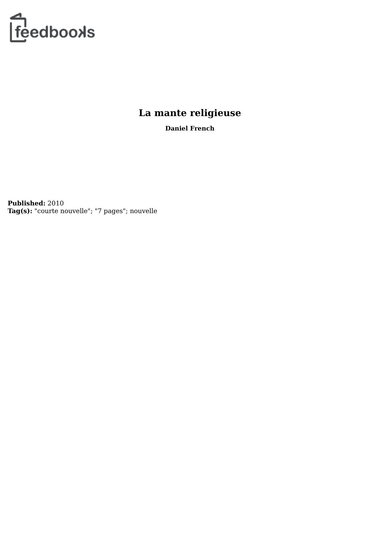La mante religieuse