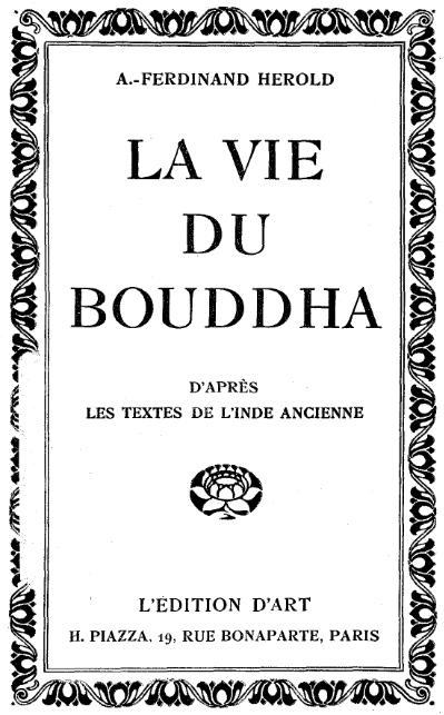 La Vie du Bouddha - André-Ferdinand Herold