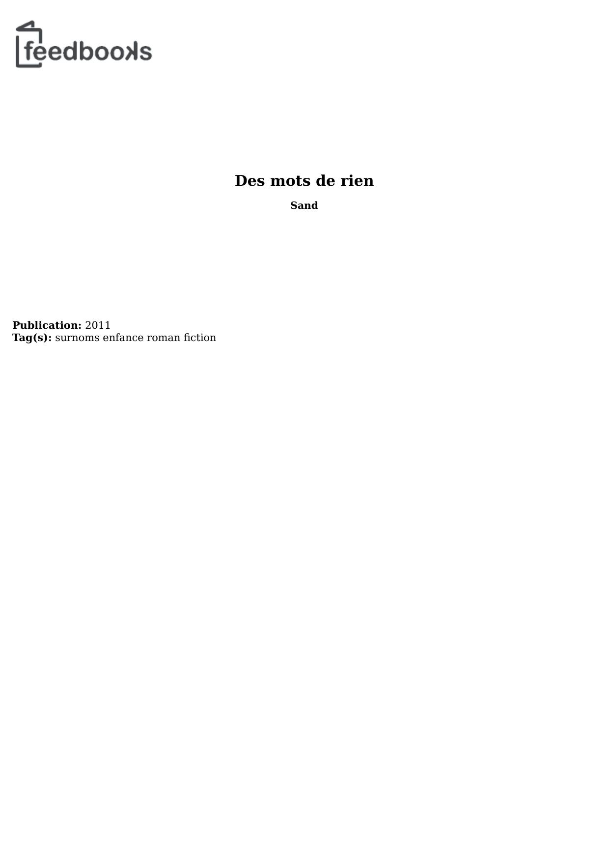 Des mots de rien