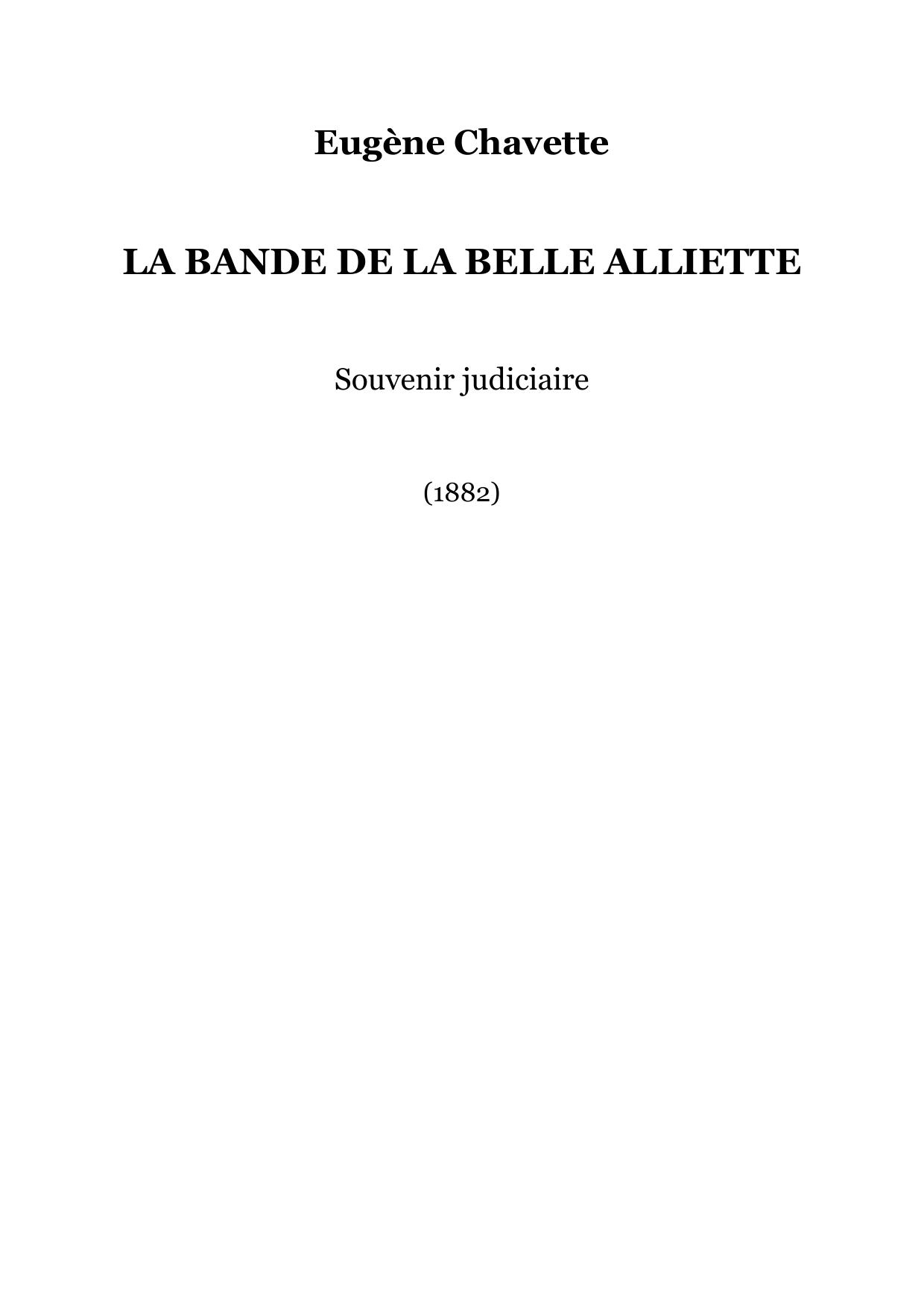 La Bande de la belle Alliette