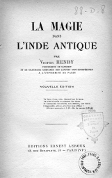 La Magie dans l’Inde antique