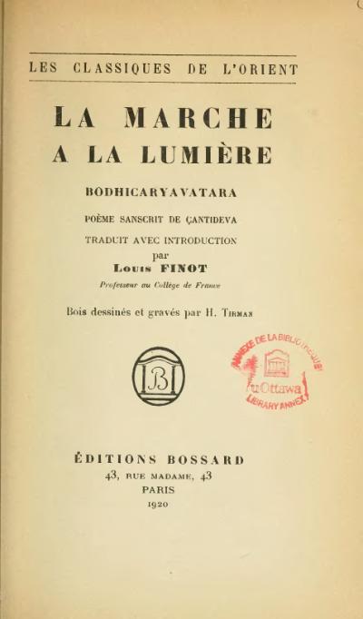 La Marche à la lumière - Bodhicaryavatara
