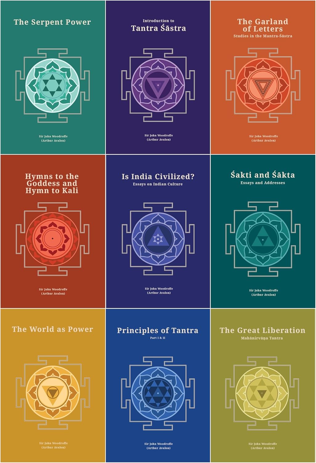 By Sir John Woodroffe (Arthur Avalon) - Serpent Power + Principles of Tantra + Garland of Letters + Introduction to Tantra Sastra + 6 Allied Books | Savings Combo of 10 Books | Revised & New Composed