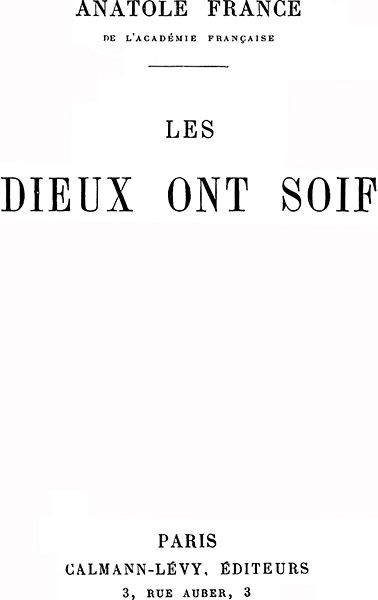 Les Dieux ont soif
