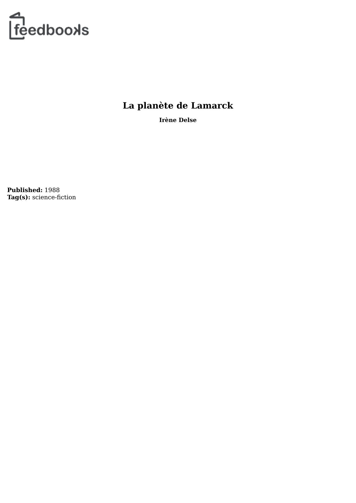 La planète de Lamarck