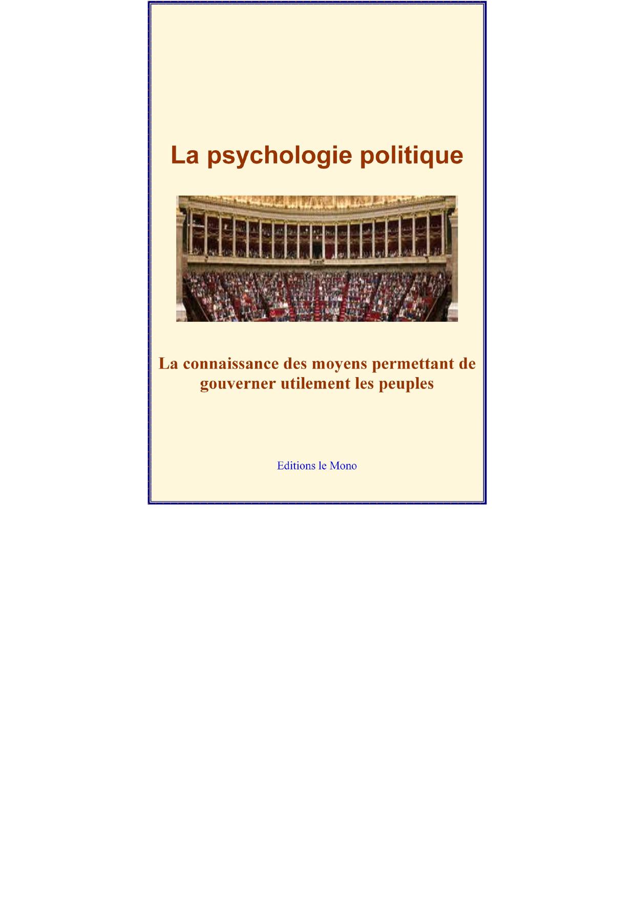La psychologie politique