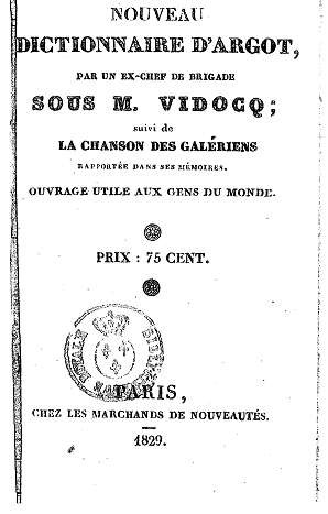 Nouveau dictionnaire d'argot