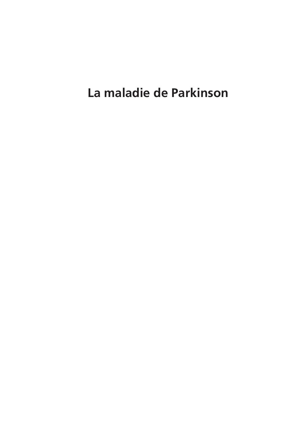 La maladie de Parkinson au jour le jour 2e édition