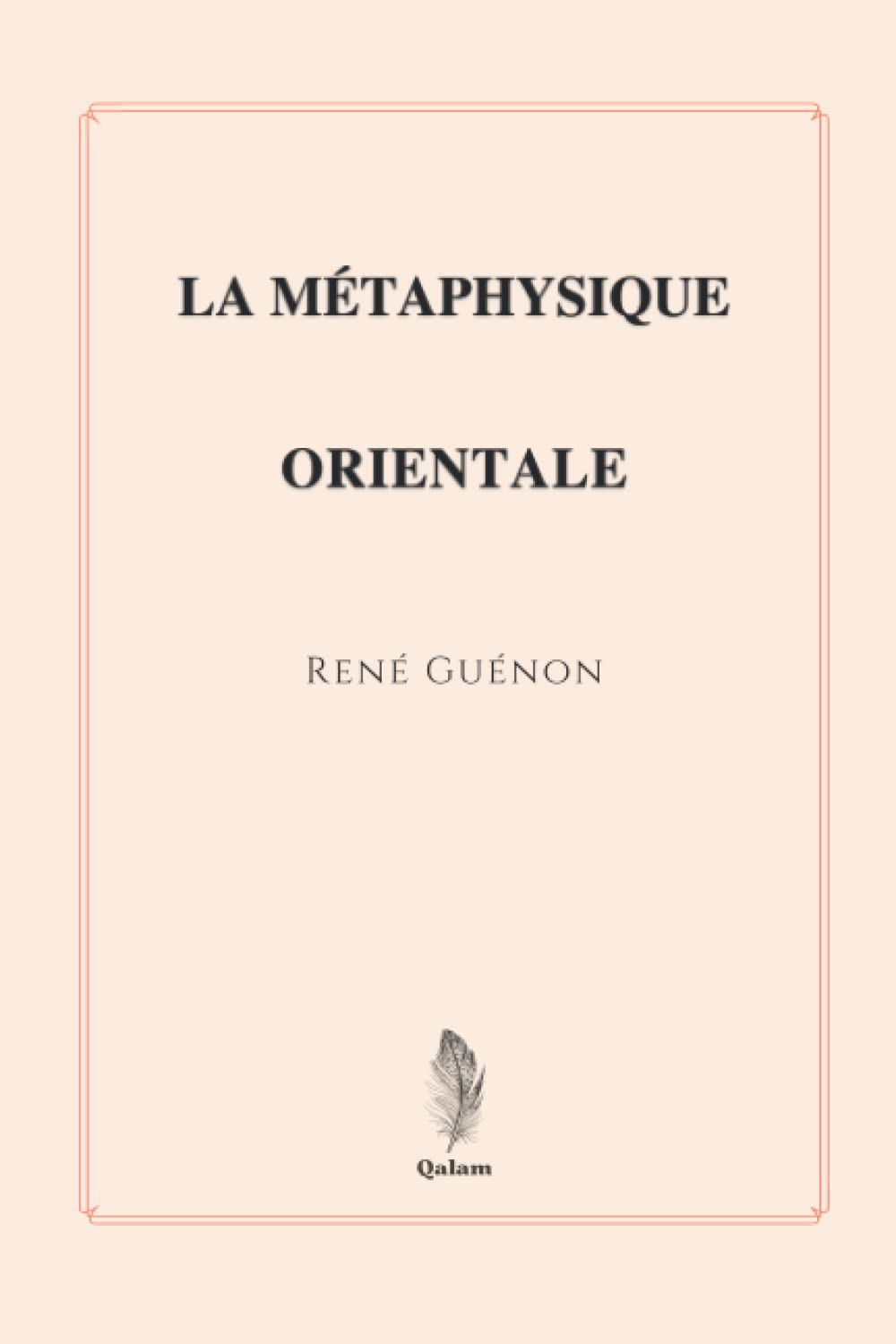 La Métaphysique orientale