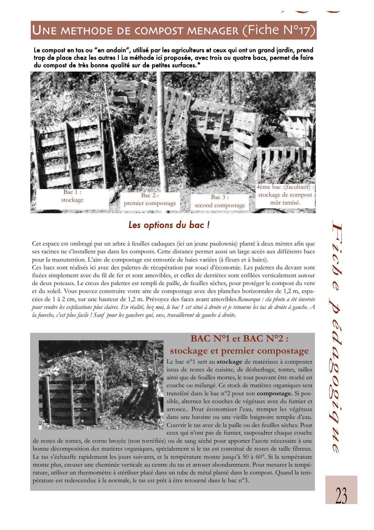 Une methode de compost menager fiche 17