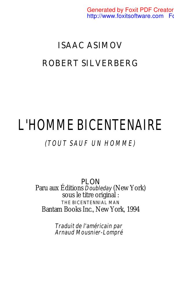 L'Homme bicentenaire.doc