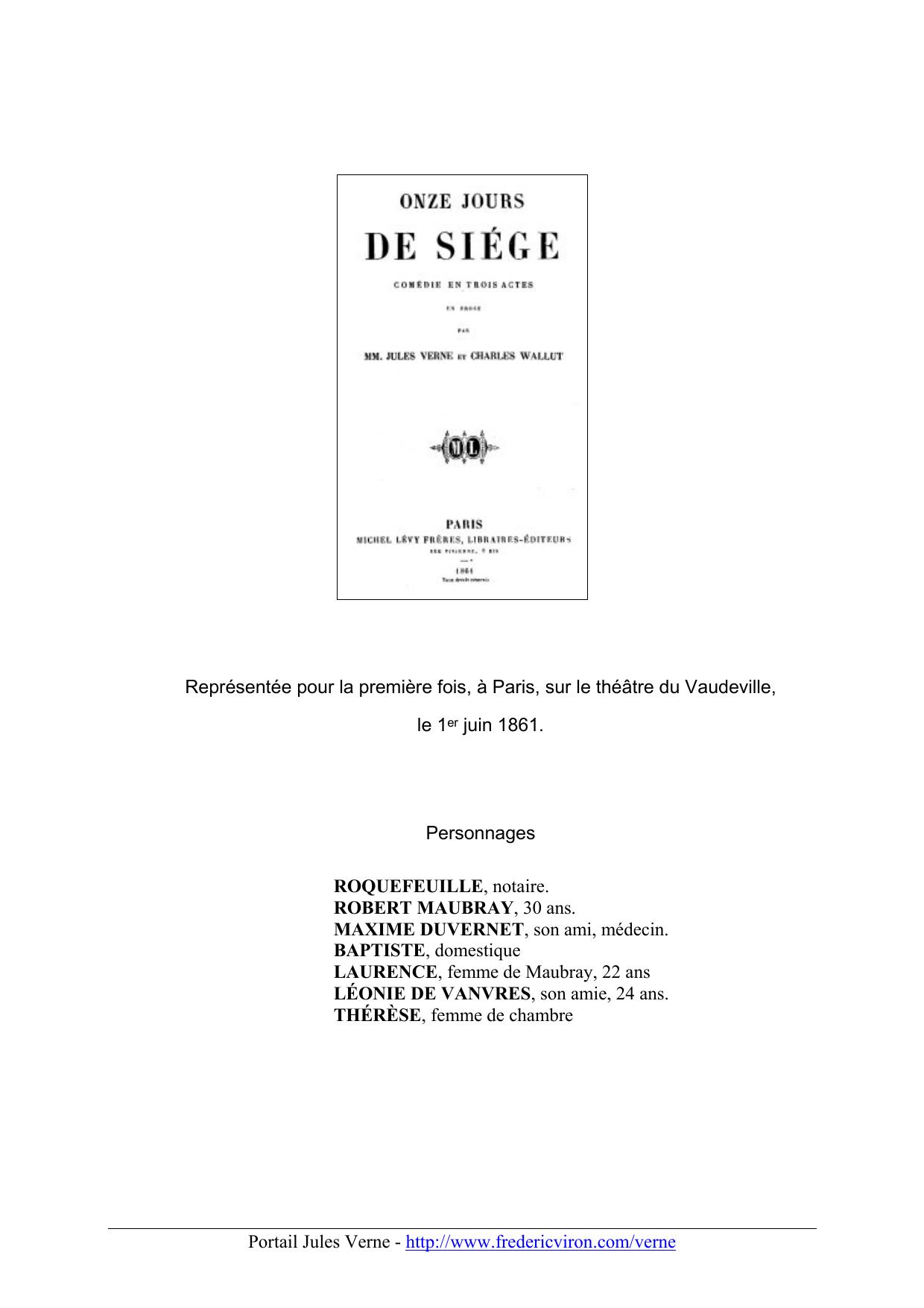 Onze jours de siège (1861)
