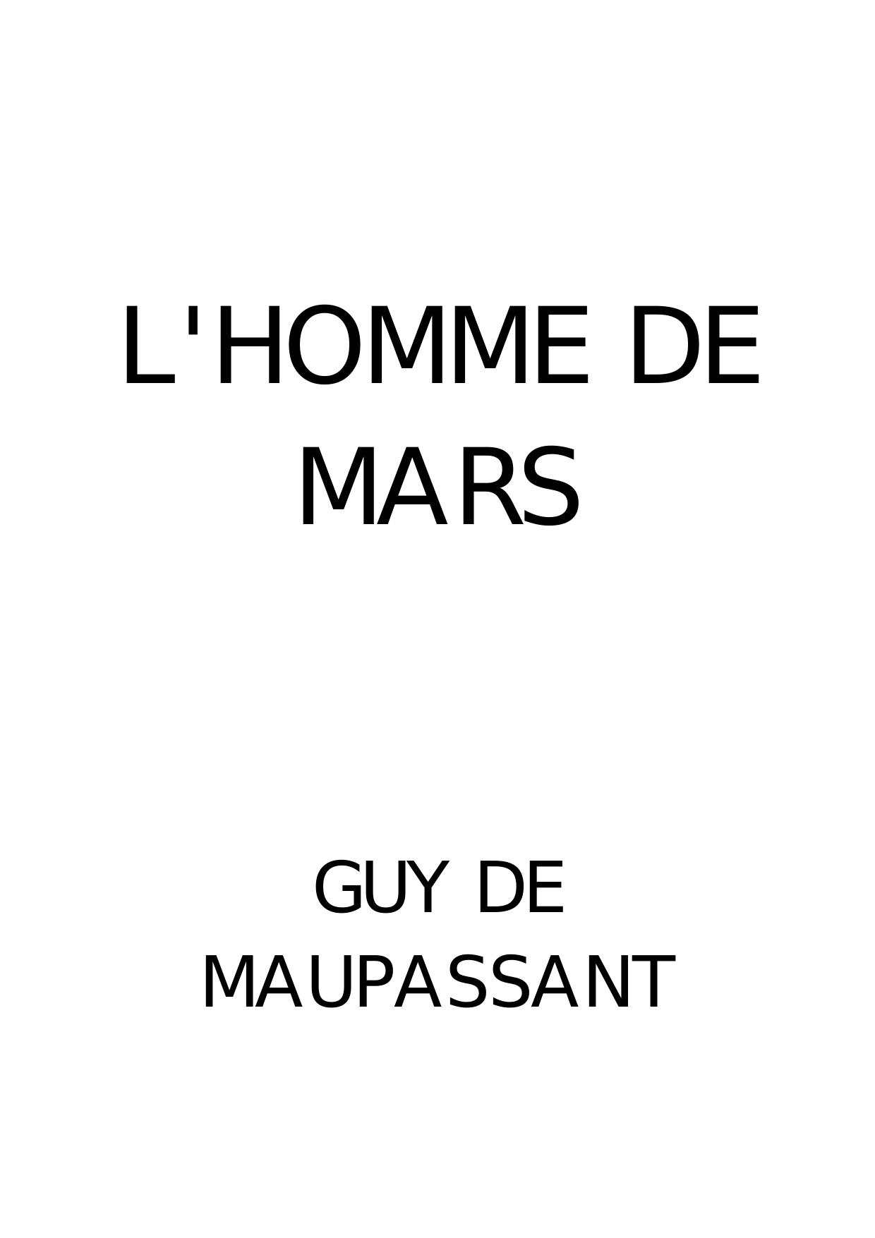 Maupassant (de) Guy-L'homme de mars