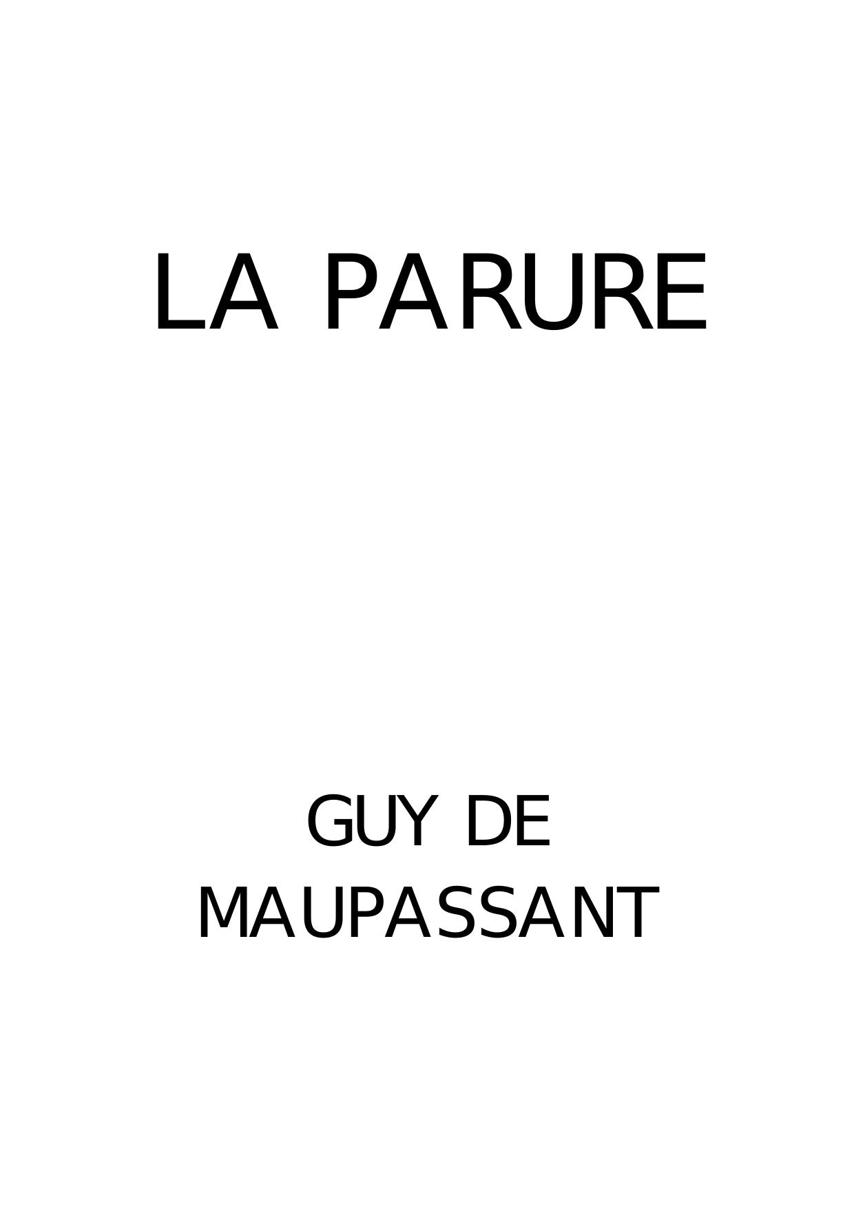 Maupassant (de) Guy-La parure