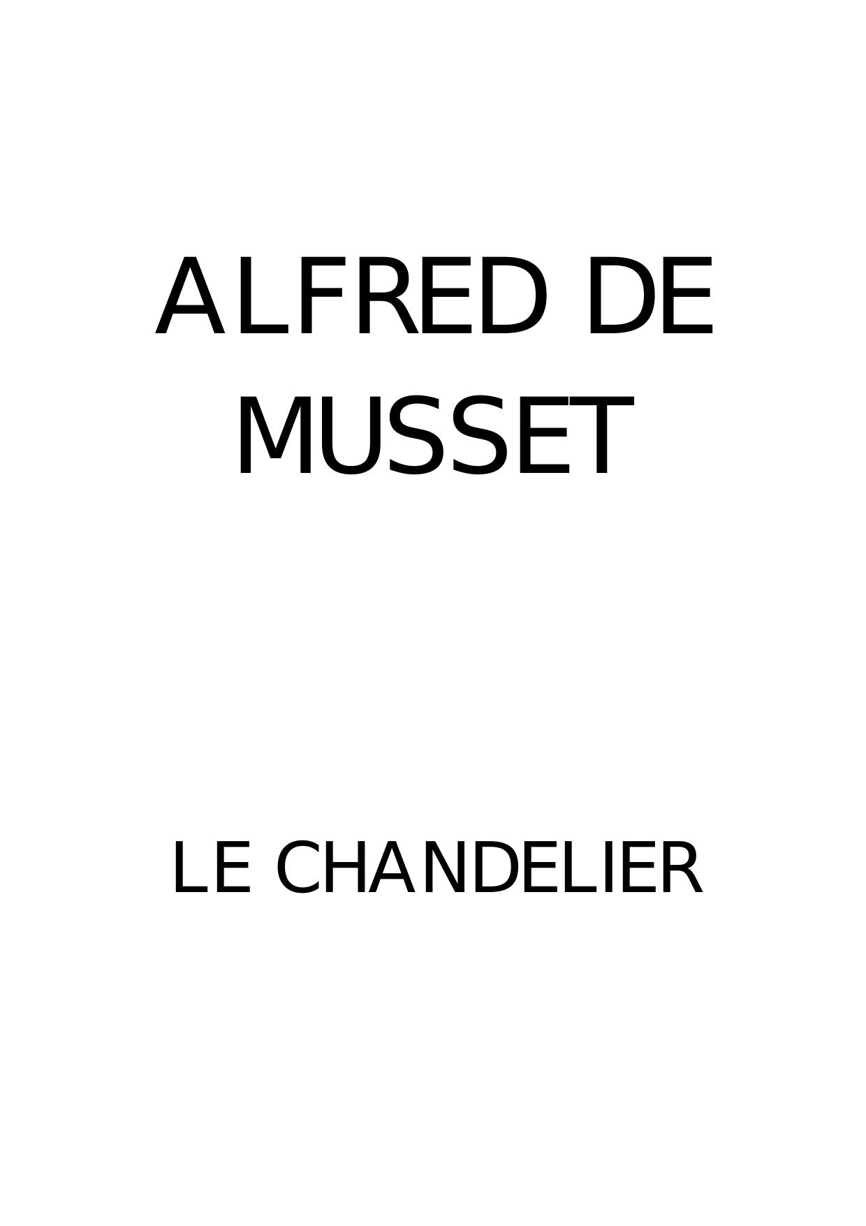 Musset (Alfred de)-Le chandelier