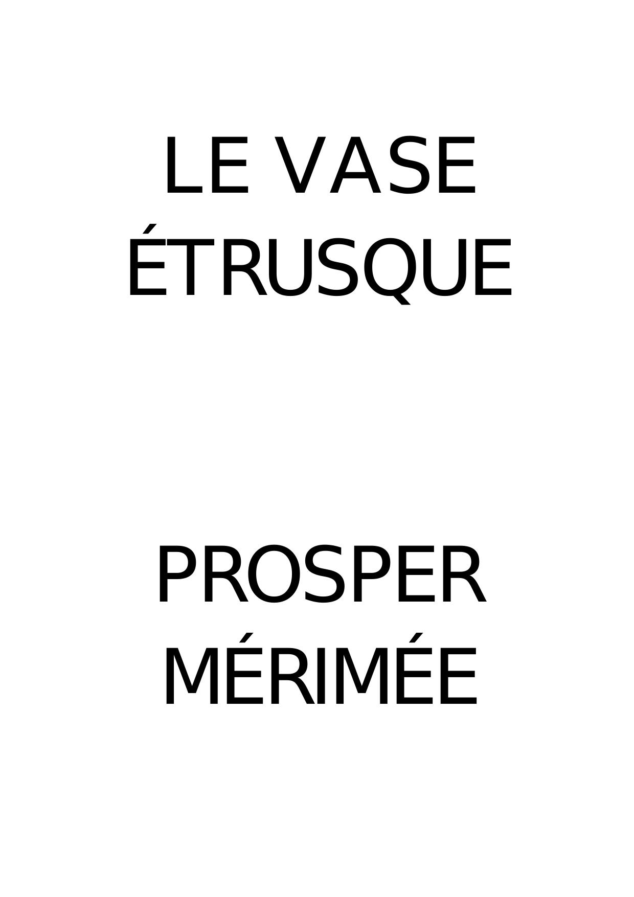 Merimee Prosper-Le vase etrusque