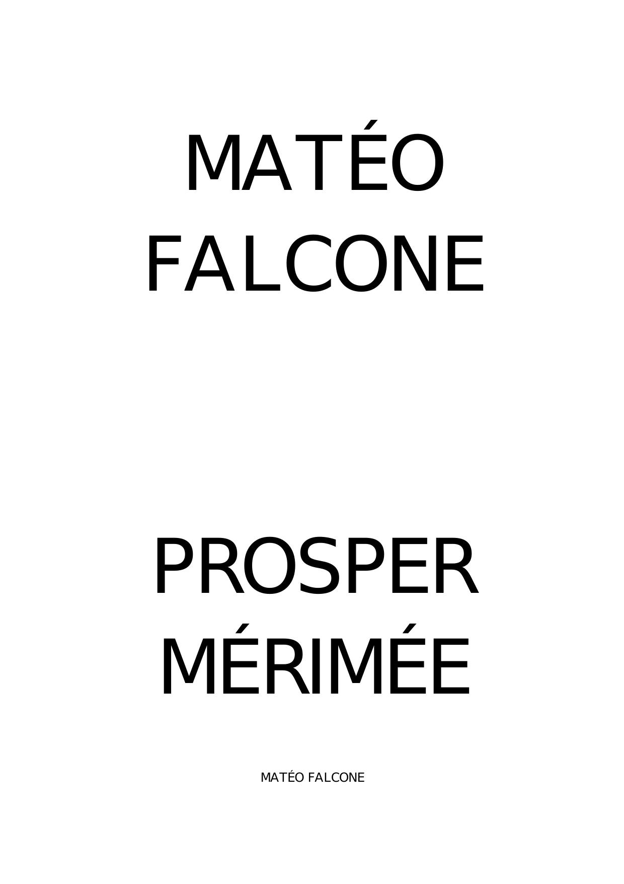 Merimee Prosper-Mateo Falcone