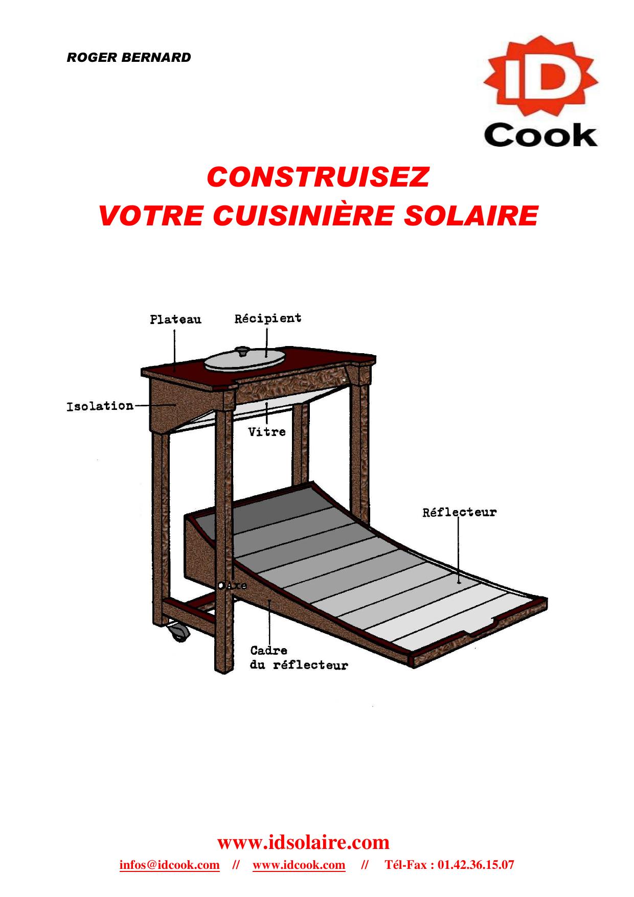 Plans du cuiseur solaire à concentration avec logo iD Cook…